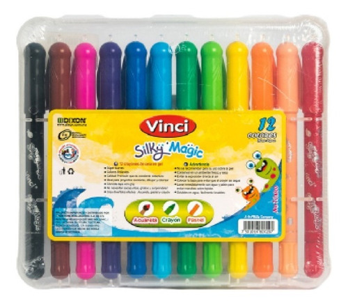 Imagen 2 de 2 de Silky Magic. 3 En 1: Pastel, Crayón Y Acuarela.