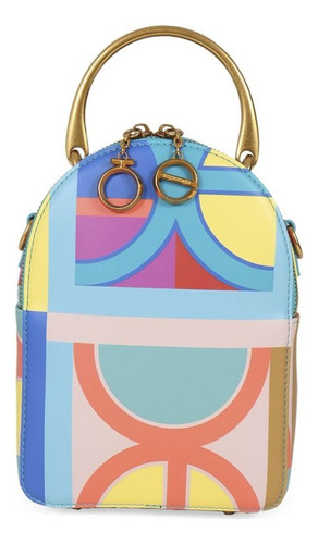 Bolso 2 En 1 Cloe Mini Backpack/crossbody Asas Con Cadena