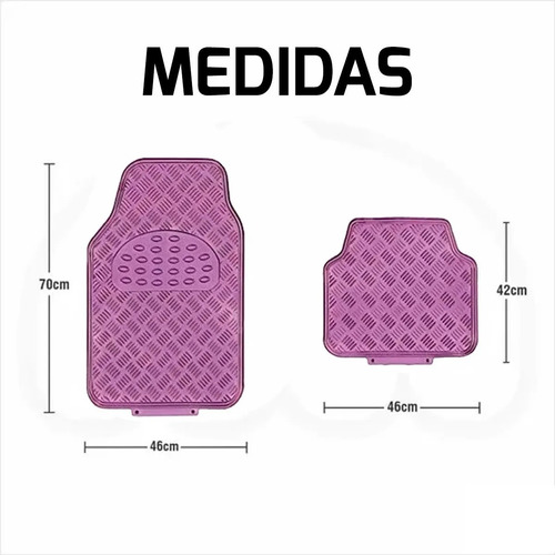 Imagen 2 de 6 de Cubre Alfombra Tunning Metalizada Varios Colores 4 Piezas