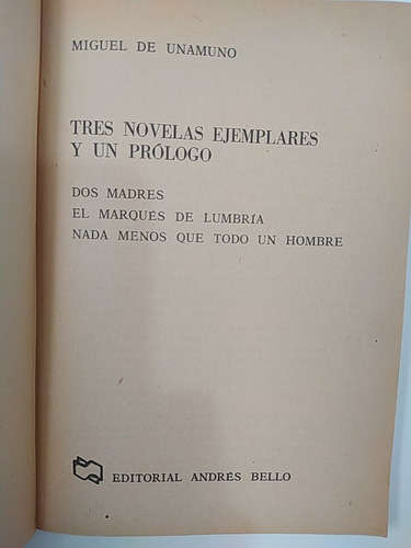 Nada Menos Que Todo Un Hombre Miguel De Unamuno Ed. Andrés B (Usado)