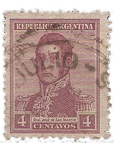 Argentina 232 Gj 468 Matasello De 9 De Julio# Año 1918