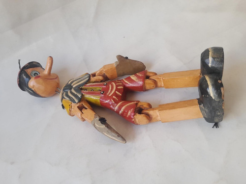 Boneco Pinochio Marionete - Madeira - Precisa Colocar Cordas (Usado)