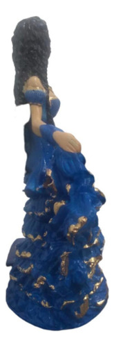 Imagen gitana para bautizar, 25 cm, color azul oscuro