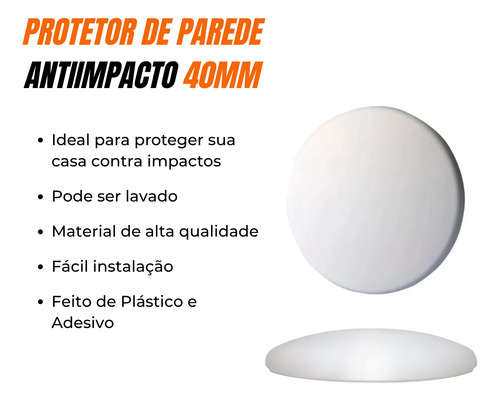 Adesivo Protetor Anti Impacto Bater Maçaneta Porta 4 Peças