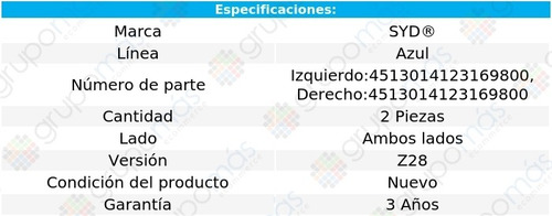 2 Coples Dirección Chevrolet Camaro 82 Al 92 Línea Azul