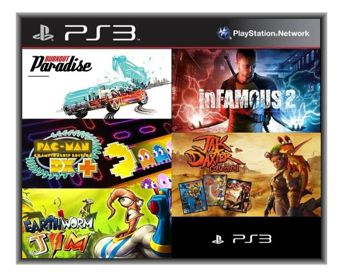 Burnout Paradise + Earthworm Jim + Pac-man ~ Ps3 Español 