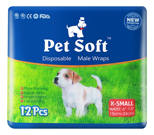 Panales Pet Soft Para Perro, Desechables, Para Perros Macho,