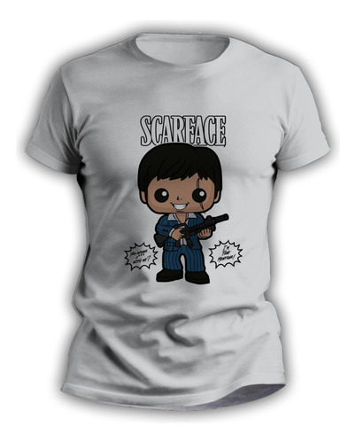 Remeras Remelotas Infantil Sublimada Funko Pop Scarface 7068