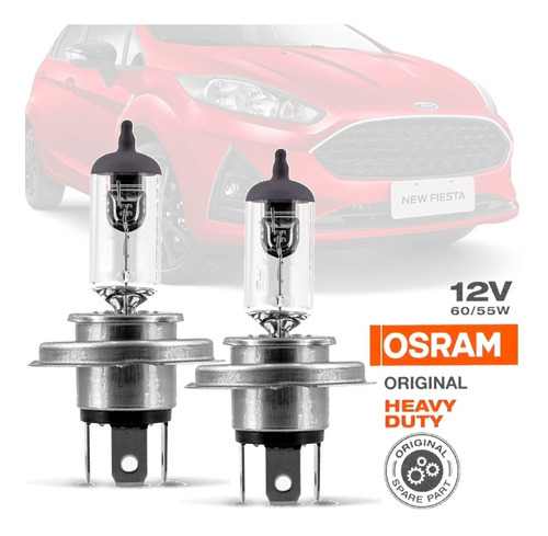 Par Lampada Original Osram Baixo H7 Ford Fiesta 2007/2013