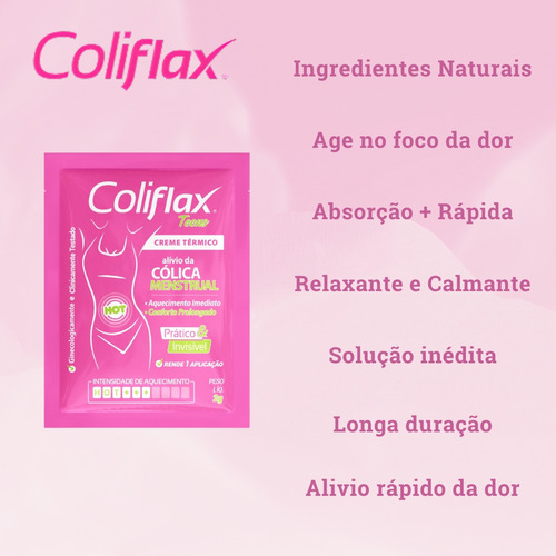 Coliflax Teens Sachê 2g Creme Térmico Para Cólica