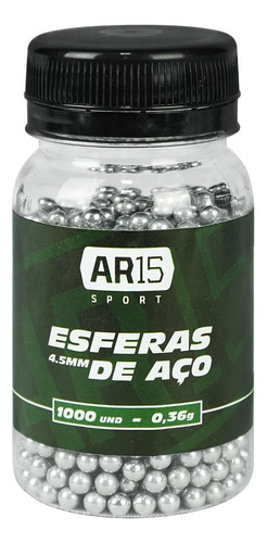 Esfera De Aço Metal Bbs De Aço 4.5mm Ar15 Sport  1000 Unid.