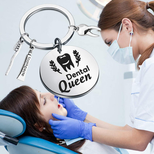Wsnang Dentista Regalos Dental Queen Llavero Asistente Denta