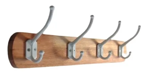 comprar Perchero De Pared Rectangular Con 4 Ganchos Blancos