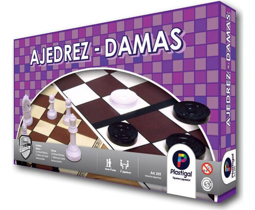 Juego De Ajedrez Y Damas 2 En 1 Plastigal 203