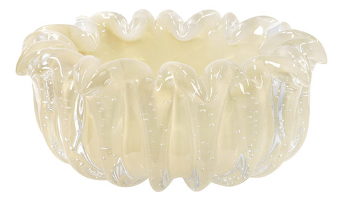 Centro De Mesa Cristal Murano Fruteira Nice Labone Cor Champagne