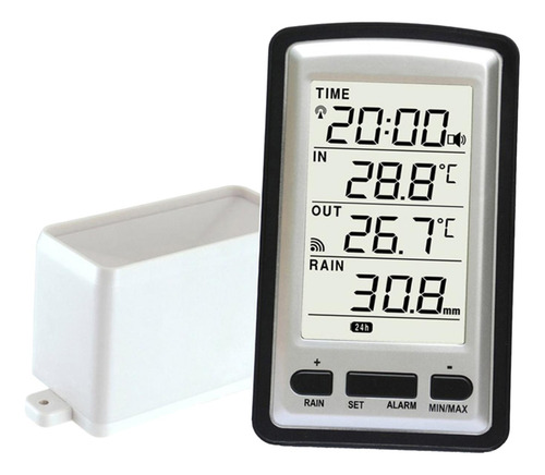 Medidor De Chuva Digital Sem Fio Com Medidor De Temperatura