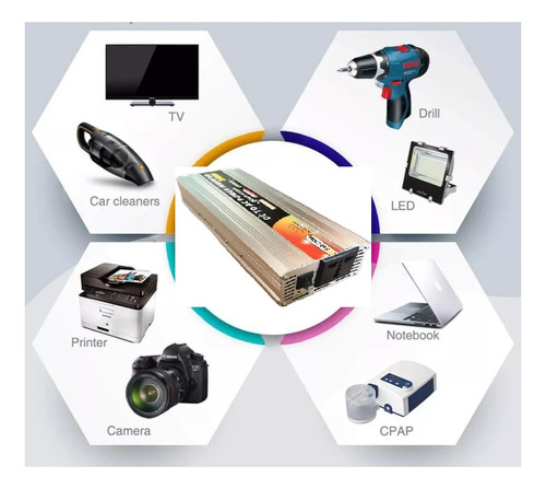 Inversor O Convertidor De Corriente De 12v A 110v 2000w Usb