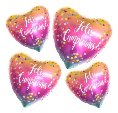 Globo Feliz Cumple 18'' - Pack X 10 Uni (32660)