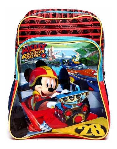 Mochila Escolar Mickey Mouse C/ Bolso Costas G 18m Plus 2018