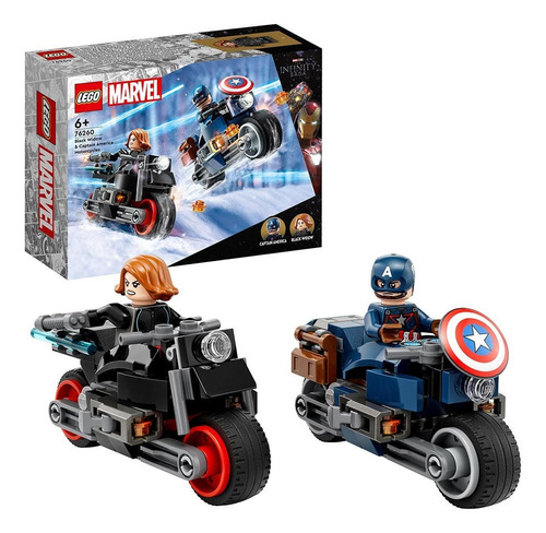 Lego(76260) Motos De Viuda Negra Y El Capitán América
