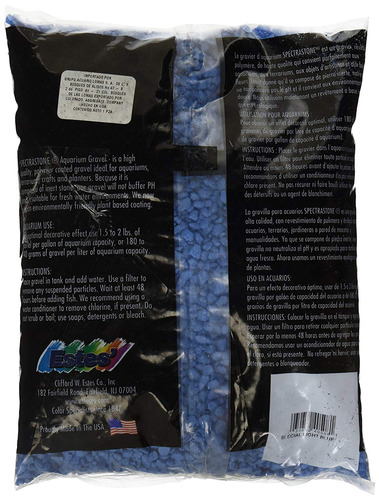 Grava De Acuario Azul Spectrastone Luz Especial Para Acuario