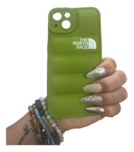 Funda Para iPhone 13 - 14 Puffer North C/ Protector De Camar