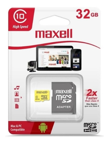 Tarjeta De Memoria Micro Sd 32gb Maxell Clase 10