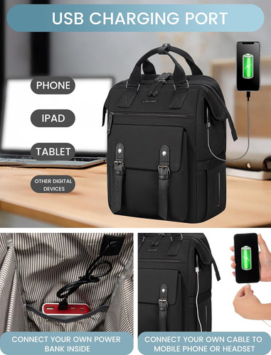 Mochila Para Computadora Portátil Para Mujer, Mochila De Via
