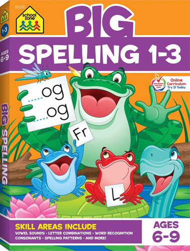 Big Spelling 1-3 Workbook: Big Spelling 1-3 Workbook, De School Zone Staff. Editorial School Zone, Tapa Blanda, Edición 2012 En Inglés, 2012