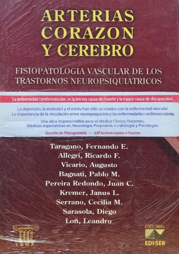 Arterias, Corazon Y Cerebro - Taragano Y Cols - Nuev, De Taragano, Allegri, Vicario, Bagnati, Serrano, Loñ. Editorial Lema / Ediser En Español