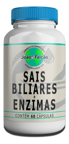 Sais Biliares + Enzimas - 60 Cápsulas Sabor Sem Sabor