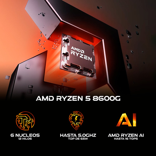 Pc Gamer Rgb Amd Ryzen 8600g 32gb Ddr5 1tb Ssd Rtx 4060 Wifi
