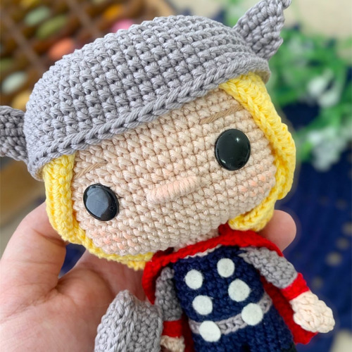 Thor Boneco De Amigurumi Os Vingadores Super-herói