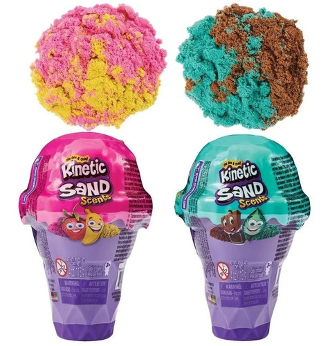 Kinetic Sand Arena Moldeable Envase Helados Con Aroma