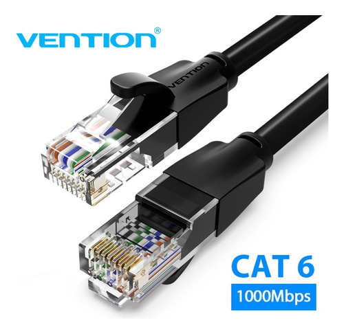 Ibebd Cable Patch Cat.6 Utp 2m Negro Vention