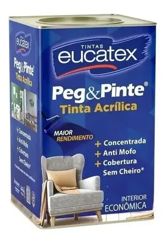 Tinta Eucatex Acrílica Peg e Pinte 18 Cores