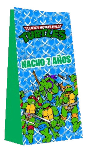 Bolsas Tortugas Ninjas Para Sorpresitas O Souvenirs Pack X10