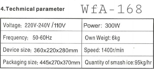 Maquina Raspadillera Henkel Wfa-168