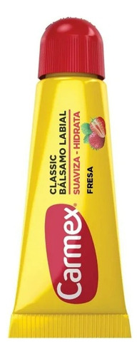 5 Pza Bálsamo Para Labios Carmex Hidratante Fresa 10 G