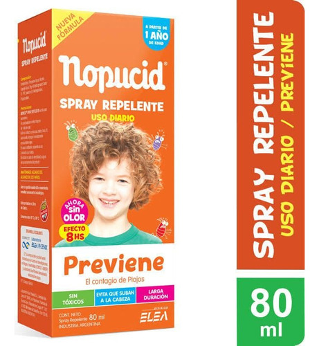 Nopucid Spray Repelente Previene Piojos Por 8hs 