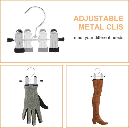 30 Ganchos De Acero Con Clips Ajustables - Organizador Multi