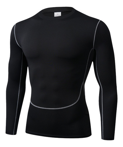 Playera Licra Deportiva Compresión Gym Manga Larga