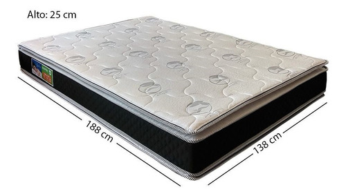 Colchón 2 Plazas Espuma Alta Densidad Doble Pillow