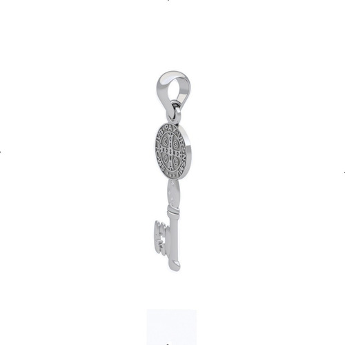 Imagen 3 de 10 de Dije Llave San Benito De Plata .925 Agálea Joyería