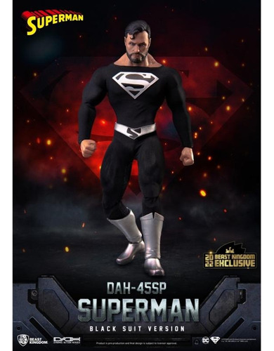 Superman Black Suit Beast Kingdom Bbts Exclusive Dynamic 