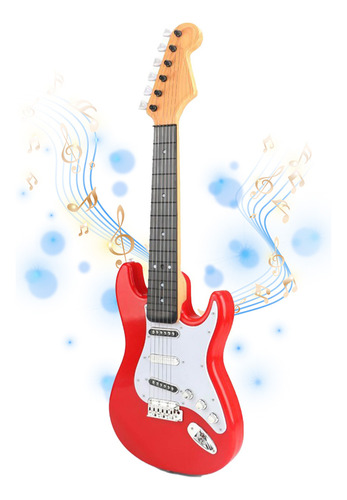 Guitarra Eléctrica De Juguete Para Niños De 4 A 16 Años, Roj