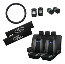 Comprar Funda Tela Y Ecocuero Ford + C. Volante Y Cinto + Tapas
