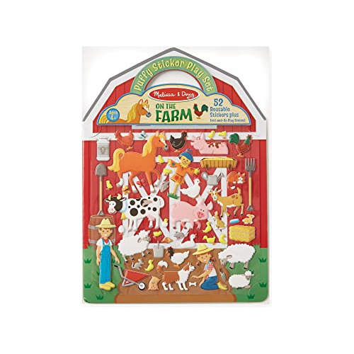 Melissa Doug Juego De Pegatinas Hinchadas Granja 52 Peg...