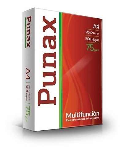 Resma A4/75 Grs Punax Caja X5 Unidades 