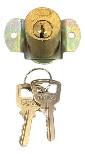 Cerradura De Arrimar Kallay Tipo Merle Con Cilindro Bronce Dorado